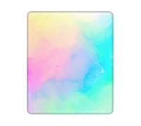 Colorful Pastel Drawing Paper Rainbow Square Mouse Pad Sewn Edge Design 10&12in