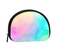 Colorful Pastel Drawing Paper RainbowSmall Makeup Sanitary Napkin Storage Bag,Women's Cosmetic Coin Purse