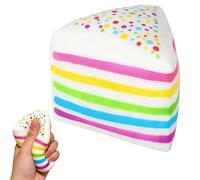 Colorful Pastry Squeezer - Layer Cake for | Slow Rising Foam with Textured Frosting Design, Tactile Sensory Tool, Desktop Decoration for Office Concentration 3.94x3.94x3.74 Inches