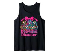 Colorful Pattern Ghosts Boo-Tiful Disaster Halloween Design Tank Top