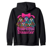 Colorful Pattern Ghosts Boo-tiful Disaster Halloween Design Zip Hoodie