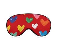 Colorful Pattern Hearts Soft Sleep Eye Mask Effective Light Blocking Blindfold Night Masks for Sleeping Travel