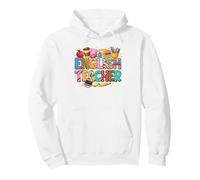 Colorful Patterned English Teacher Educator Pullover Hoodie
