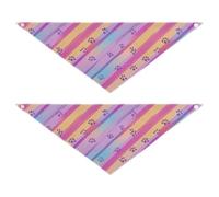 Colorful Paw Prints Cute cute dog bandanas Unique Shape Adjustable Fit Scarf Handkerchief Cute Pet Holiday Accessories Decor for Dogs Cats M