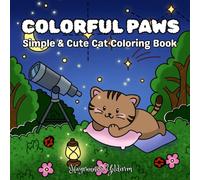 Colorful Paws: Simple & Cute Cat Coloring Book