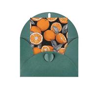 Colorful Peach Print Blank Greeting Cards, Love Buttons, Pearl Paper Envelopes Suitable For Various Occasions - Anniversary Cards, Thank You Cards, Holiday Cards, Wedding Cards, Congratulations.