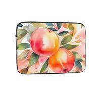 Colorful Peach Watercolor Design Laptop Sleeve Bag 13 Inch, Waterproof Shockproof Laptop Case Bag Computer Skin Bags Lightweight Tablet Carrying Case