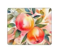 Colorful Peach Watercolor Design Mouse Pad Waterproof Gaming Mousepad for Office Computer Mousepads for Desk Pad with Non-Slip Rubber Base Washable Cloth Mouse Mat 7.9 x 9.5 in