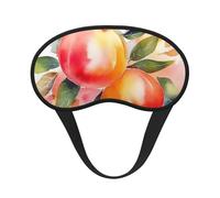 Colorful Peach Watercolor Design Sleep Mask for Side Sleeper Eye Mask for Sleeping Light Blocking Sleep Eye Mask for Women Men Adjustable Elastic Strap Travel Nap Blackout Eye Shade Cover