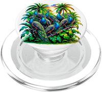 Colorful Peacock Bird Tropical Nature Art PopSockets PopGrip for MagSafe