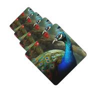 Colorful Peacock Car Air Freshener Cards for Women Men 4 Pack Cute Car Accessories Long Lasting Scent Car Diffuser Hanging Auto Aromatherapy Tablets Car Fresheners Gifts