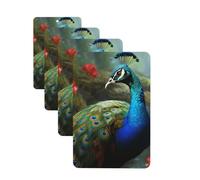 Colorful Peacock Car Air Freshener Cards for Women Men 4 Pack Cute Car Accessories Long Lasting Scent Car Diffuser Hanging Auto Aromatherapy Tablets Car Fresheners Gifts