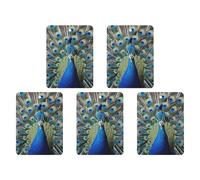 Colorful Peacock Feathers Car Air Freshener Hanging Incense Chips 5 Pack Automotive Scented Hanging Sheets for Car Home Auto Interior Decor Square,gray-style