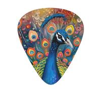 Colorful Peacock - Guitar Picks-12 Pack Includes Thin, Medium & Heavy Gauges, Best Gift for Guitar Lovers