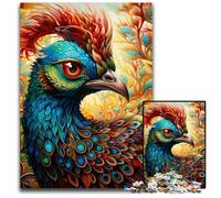 Colorful Peacock Jigsaw Puzzles 1000 Pieces for Adults Jigsaw Puzzles Perfect for Family Gatherings, Birthdays, Holidays 26X38CM/10.23x14.96inch