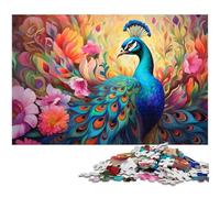 Colorful Peacock JigsawPuzzle 1000 Pieces for Adults Jigsaw Puzzles Perfect for Teenagers & Collectors, Ideal Home Decor & Travel Gift 50x75CM/19.68x29.52inch