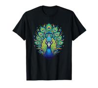 Colorful Peacock Mandala Feathers Boho Spirit T-Shirt