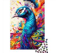 Colorful_Peacock Paper Jigsaw Puzzles 1000 Pieces for Adults Jigsaw Puzzles for Adults 1000 Piece Puzzle Educational Games 1000pcs (38x26cm)