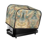 Colorful Peacock Toaster Cover 2 Slice, Waterproof Bread Machine Covers with Pockets Universal Size Kitchen Small Appliance Cover with Handle, Dust and Fingerprint Protection