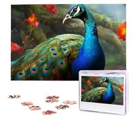 Colorful Peacock Wooden Puzzles 1000 Pieces Personalized Jigsaw Puzzle For Adults Interesting Custom Photo Puzzles Gift For Holiday Birthday Wedding Anniversay