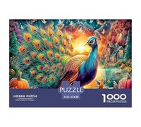 Colorful Peacocks 1000 Piece Jigsaw Puzzle with Whimsical Design - A Charming Challenge for All Ages And Beautiful Home Decoration 52x38cm/1000pcs