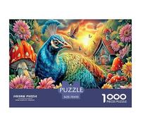 Colorful Peacocks 1000 Piece Jigsaw Puzzle with Whimsical Design - A Charming Challenge for All Ages And Beautiful Home Decoration 70x50cm/1000pcs