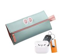 Colorful Pencil Case, Special Pencil Case, School Supplies Pen Case, Large Capacity Pencil Case, Aesthetic Zipper Pencil Case, Scissors Case, Rulers, Corret Ribbons, light green, Fare riferimento alla