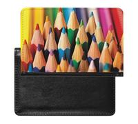 Colorful Pencils Passport Cover Protector Rfid Blocking Passport Holder Id Card Holder Secure Travel Wallet Organizer for Passport Tickets Credit Cards, style, One Size