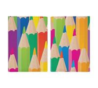 Colorful Pencils Pattern Passport Holder Travel Wallet Case Cover with Card Slot for Women Men