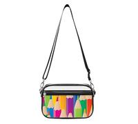 Colorful Pencils Pattern Women's Clear Crossbody Bag Fashion Purses Small Shoulder Handbags, Stadium Approved