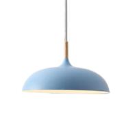 Colorful Pendant with Shade, Simple Scandinavian Style Wooden and Metal Hanging Light Fixture, E26 Pendant Lamp for Checkroom, Tatami Room