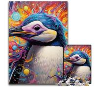 Colorful Penguin 1000-Piece Jigsaw Puzzle Impossible Jigsaw Puzzles for Adults for Birthdays And Holidays 26X38CM/10.23x14.96inch