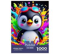 Colorful Penguin Jigsaw Puzzle 1000 Pieces for Adults Family Kids Teens Play Creative Brain Exercise 38x26cm/1000pcs