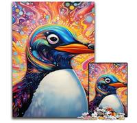 Colorful Penguin JigsawPuzzle 1000 Pieces for Adults Puzzles for Adults DIY Home Decor Gift, Brain Teaser Game 50x75CM/19.68x29.52inch