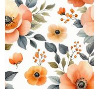 Colorful Peony Rose Peel and Stick Wallpaper 0.45×5 m Removable Self Adhesive Watercolor Style Contact Paper Sticky Back Thicken Waterproof Matte Wall Paper for Living Room Bedroom Furniture Decorate