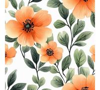 Colorful Peony Rose Self Adhesive Wallpaper Watercolor Style Contact Paper Peel and Stick Wallpaper Thicken Waterproof Matte with Sticky Back Canvas Wall Cabinets Furniture Stickers Decorate 0.4×20 m