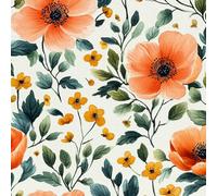 Colorful Peony Rose Self Adhesive Wallpaper Watercolor Style Contact Paper Peel and Stick Wallpaper Thicken Waterproof Matte With Sticky Back Canvas Wall Cabinets Furniture Stickers Decorate 0.52×10 m