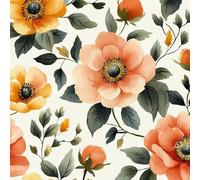 Colorful Peony Rose Self Adhesive Wallpaper Watercolor Style Contact Paper Peel and Stick Wallpaper Thicken Waterproof Matte with Sticky Back Canvas Wall Cabinets Furniture Stickers Decorate 0.4×10 m