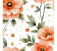 Colorful Peony Rose Wallpaper Self-Adhesive 0.4×5 m Watercolor Style Pattern Matte Contact Paper Removable Thicken Waterproof Canvas Peel and Stick Wall Paper for Home Decoration Furniture Renovation