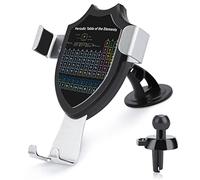 Colorful Periodic Table of Elements Atomic Numbers in Black Style Universal Car Phone Mount, Windshield Vent Phone Mount, Durable Handsfree Stand Strong Suction Cell Phone Holder for Men Women