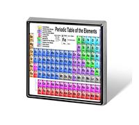 Colorful Periodic Table of The Elements Square Badge Smooth Surface Lapel Tie Pin, Lightweight Badge for Women Men Office Worker Nurse Teacher Student Shirts Backpack