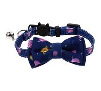 Colorful PET Collar with Bell and Removable Bow Tie for Small Dogs | Nylon Cloth Build, Adjustable Fit and Elastic Strap Bowtie, All-day Wear for Photoshoots and Festivals