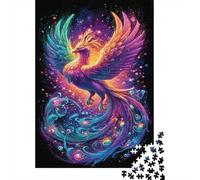 Colorful Phoenix Art Print-1 Jigsaw Puzzles Puzzle for Adults Kids. 1000 Pieces Impossible Challenge Toy Educational Game Home Decoration for Adults& Kids Age 14 Years Up 38x26cm/1000pcs