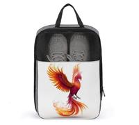Colorful Phoenix Bird in Flames Shoe Bag for Travel Daily Use Anti-dust Storage Carrier Golf Shoe Pouch