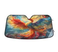 Colorful Phoenix Car Windshield Sun Shade Foldable Reflective Sun Visor Sun Heat Protection, M