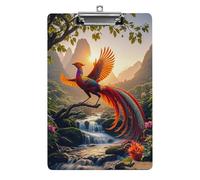 Colorful Phoenix Clipboard with Hanging Hole, 8.5" X 12.5" Standard A4 Acrylic Clipboard Ultra Lightweight & Shatterproof Paper Holder for Office, Home