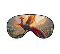 Colorful Phoenix Eye Mask for Women & Men, Breathable & Adjustable Eye Cover, Ultra Soft Sleep Mask, Lightweight Travel Blindfold for Airplane, Nap, Night Sleeping