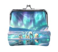 Colorful Phoenix Green Coin Purses Mini Change Purse, Portable Pouch Change Wallet Organizers, Aurora Polar Blue, One Size, Aurora Polar Blue