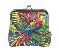 Colorful Phoenix Green Coin Purses Mini Change Purse, Portable Pouch Change Wallet Organizers, Colorful Phoenix Green, One Size, Colorful Phoenix Green