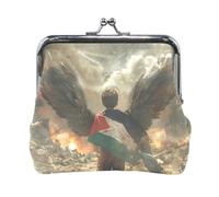 Colorful Phoenix Green Coin Purses Mini Change Purse, Portable Pouch Change Wallet Organizers, flag of palestine free gaza, One Size, Flag of Palestine Free Gaza
